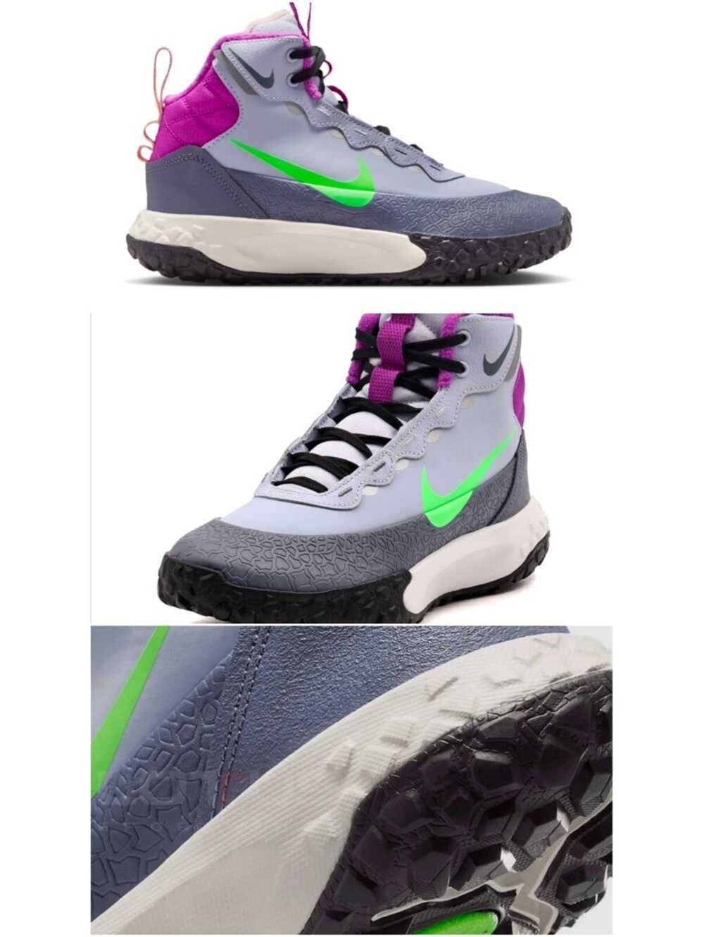 Nike All Terrain Winter Boots Terrascout Green Purple Kids Size 7Y IH7683-002